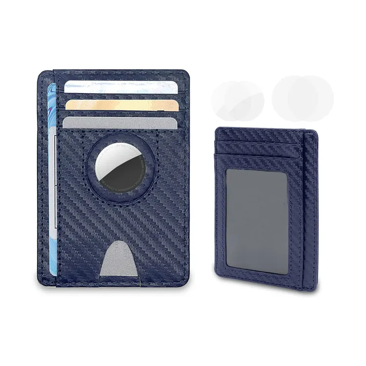 Bagsplaza smart airtags wallet genuine leather airtag case wallet card holder