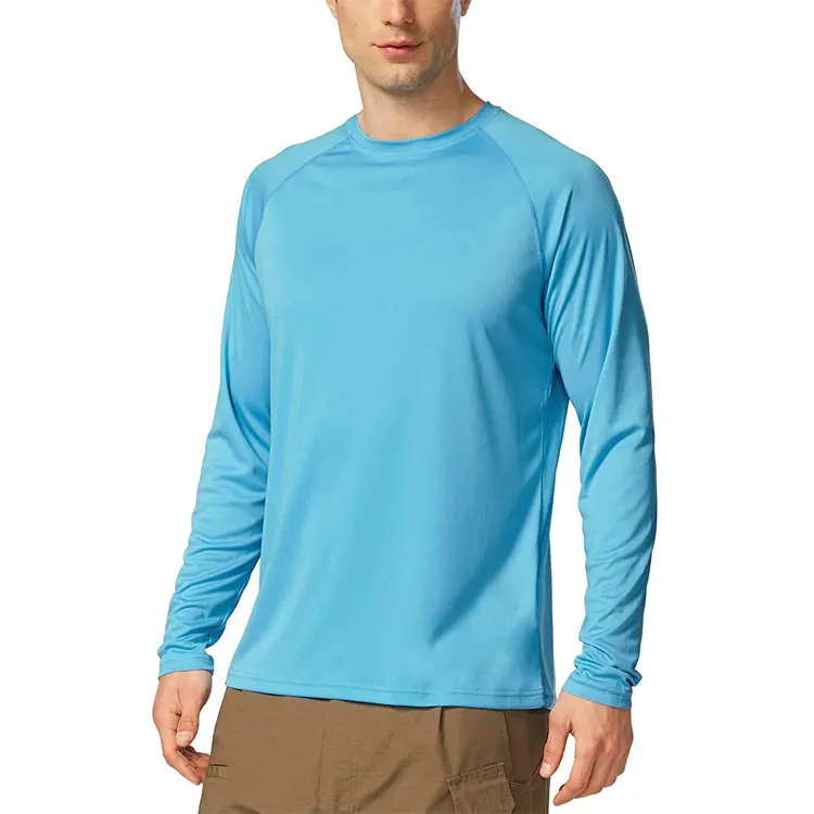 Men's Long Sleeve Shirts Lightweight UPF 50+ Sun Protection SPF T-Shirts Fishing Hiking Running