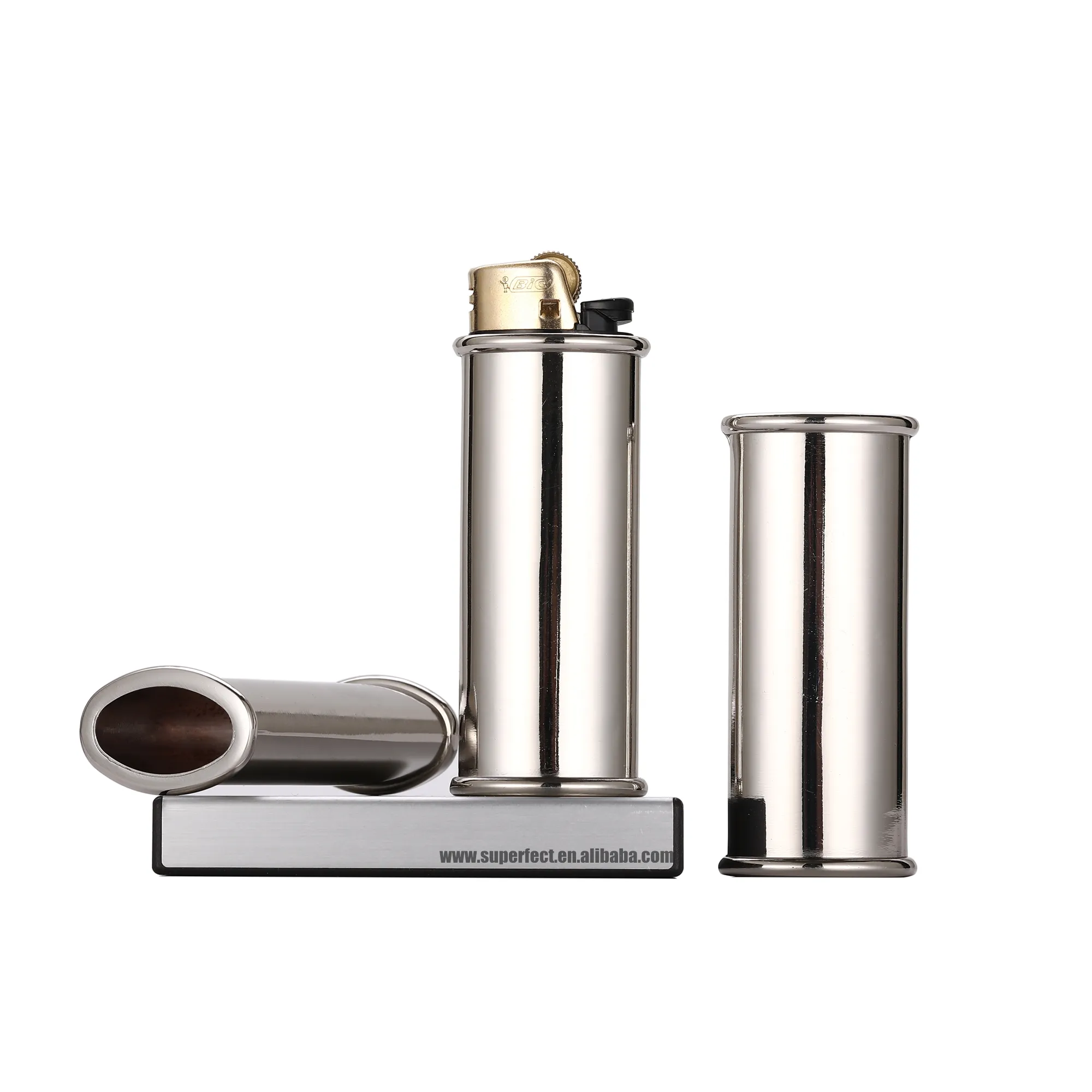 Amazon Top Selling Standard J6 lighter case holder sleeve blank metal lighter cover