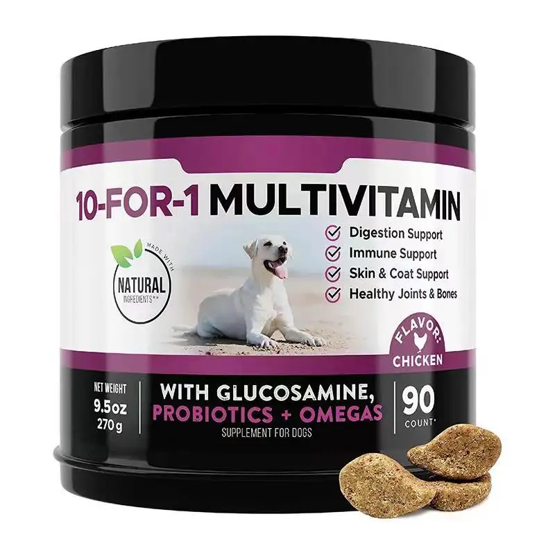 OEM 10 in 1 Dog Multivitamin with Glucosamine Essential Dog Supplements & Vitamins Glucosamine Chondroitin Probiotics