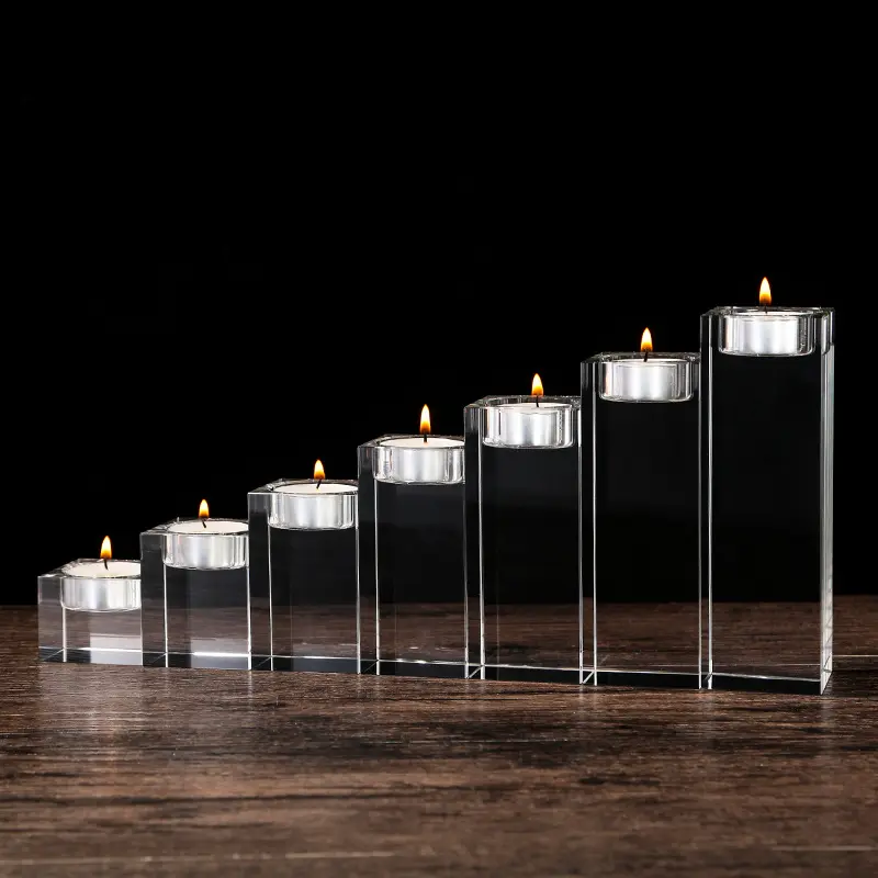 Luxury European Crystal Candlestick With High Light Transmittance Pure And Impurity-free Candlelight Dinner