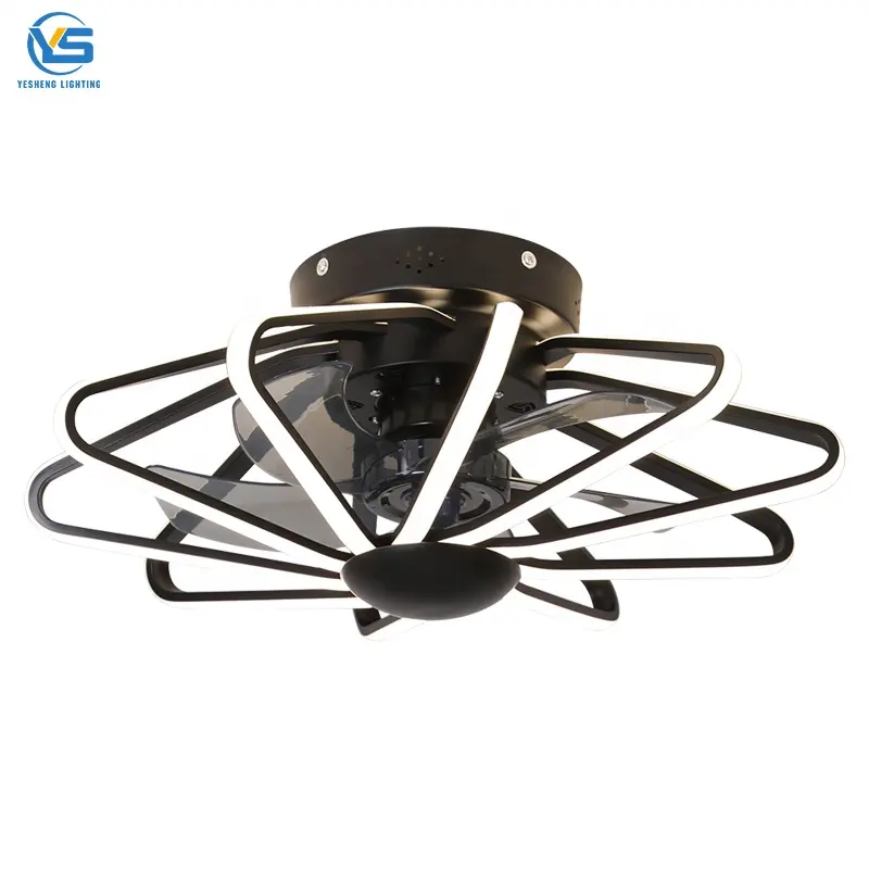 led chandelier with light ceiling fan modern remote control sealing fans fan vintage chandalier ventilador de techo con luz