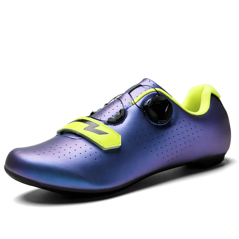 2021 Hot Sale Unisex Microfiber Leather Road Bike Shoes Rubber Cleats Mtb Cycling Shoes 11colour