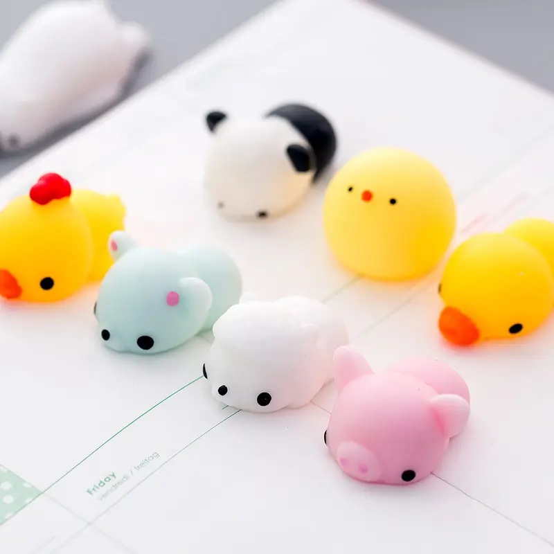 Миниатюрные милые мягкие силиконовые игрушки-антистресс в виде животных, игрушки-антистресс для детей