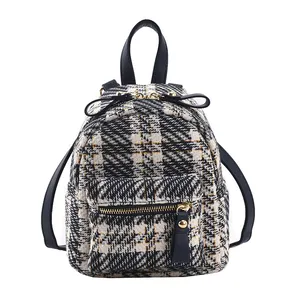 Новый модный рюкзак с рисунком решетки, элегантный кошелек и рюкзаки, студенческий рюкзак для девочек