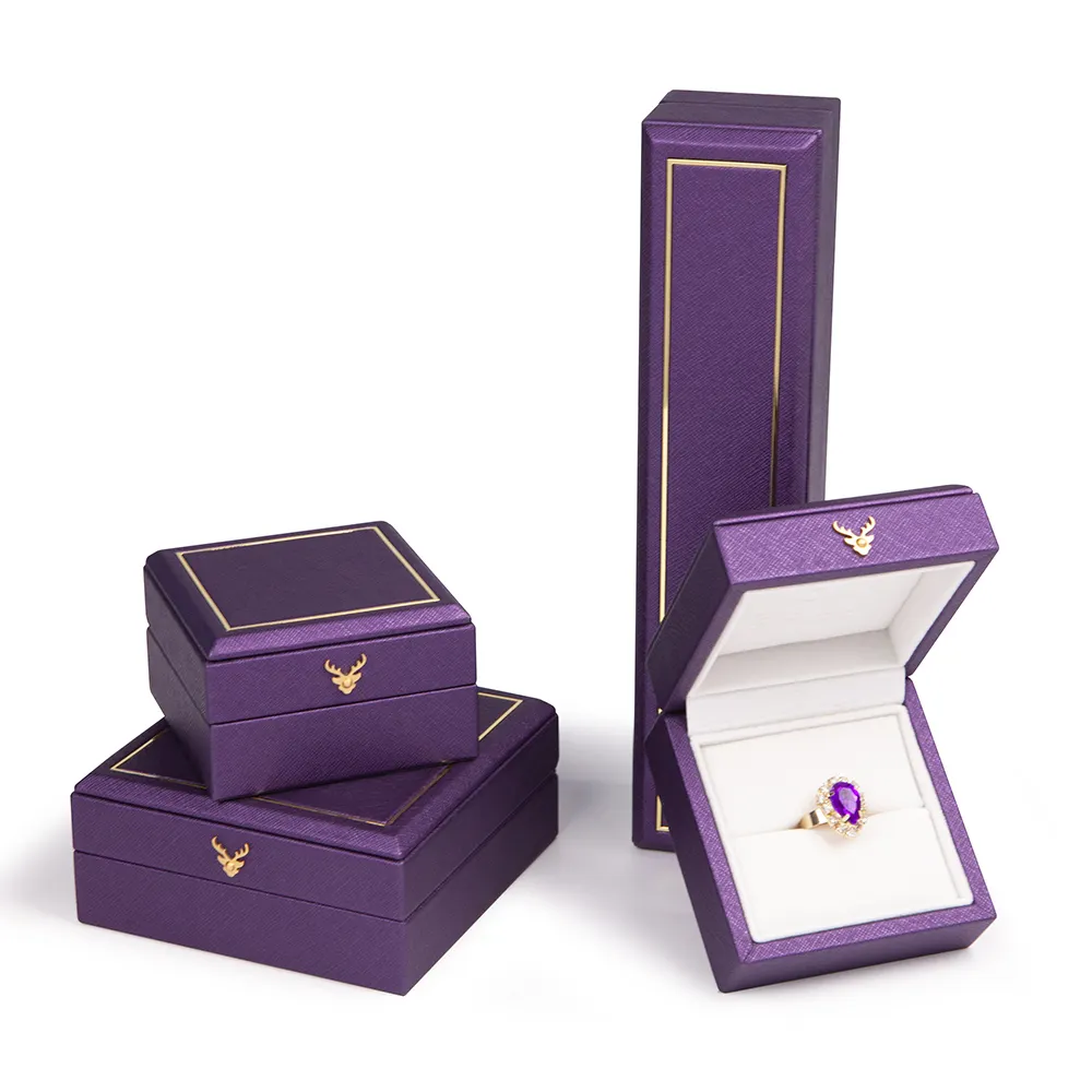 OEM оптовая продажа роскошная коробка для упаковки ювелирных изделий на заказ коробка из искусственной кожи браслет ожерелье кольцо серьги деревянные шкатулки для ювелирных изделий