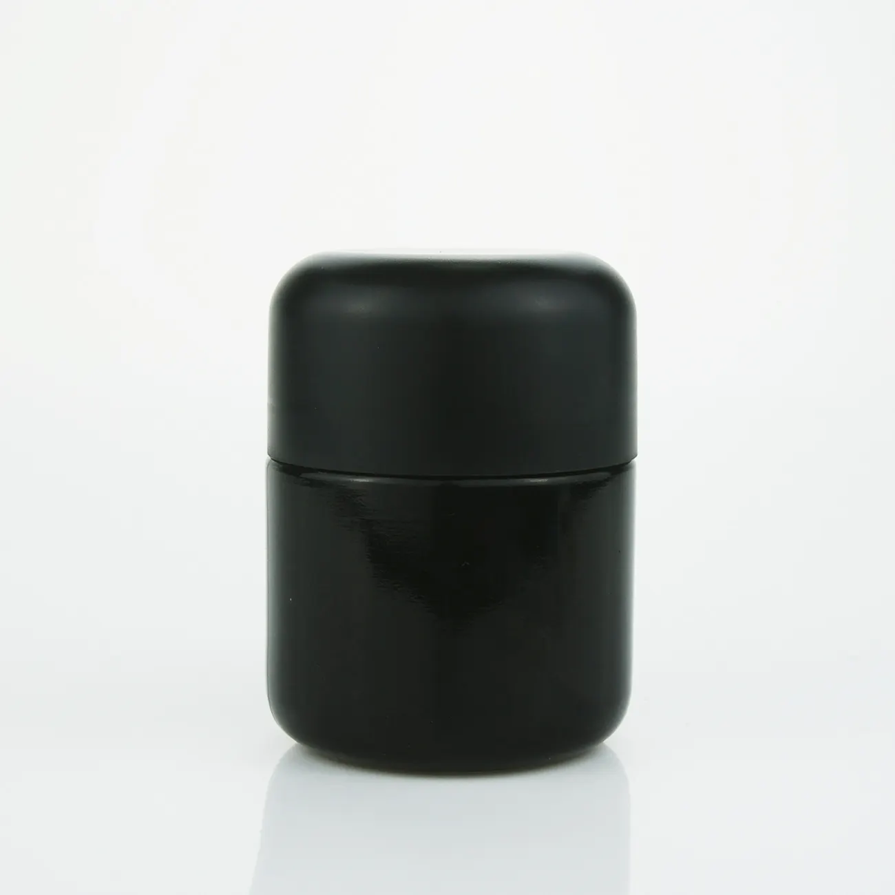 120g black color glass hemp container with childproof cap