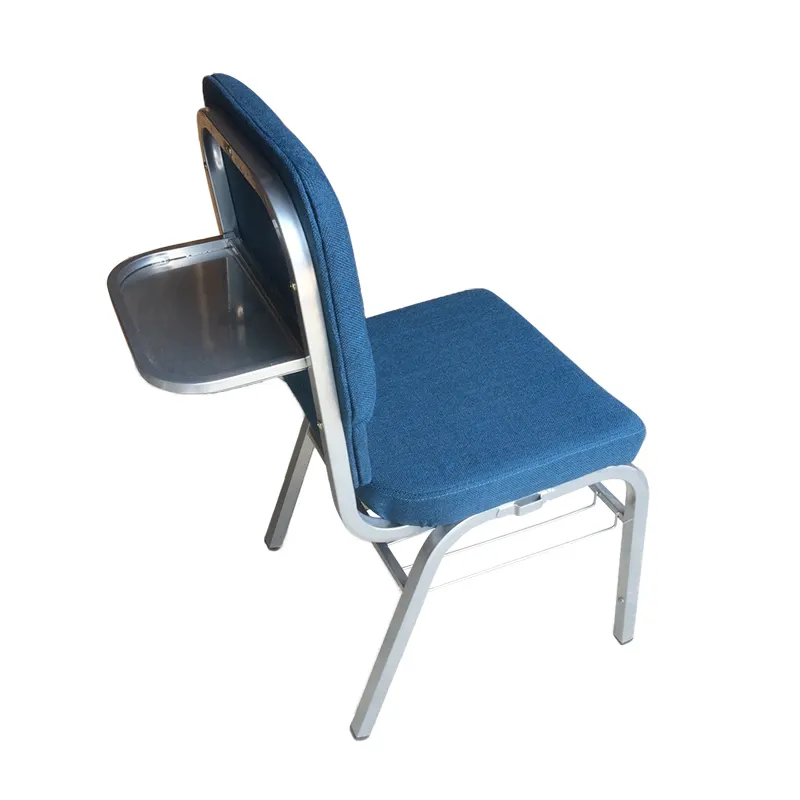 Металлический переплетенный индивидуальный церковный стул со складным подносом