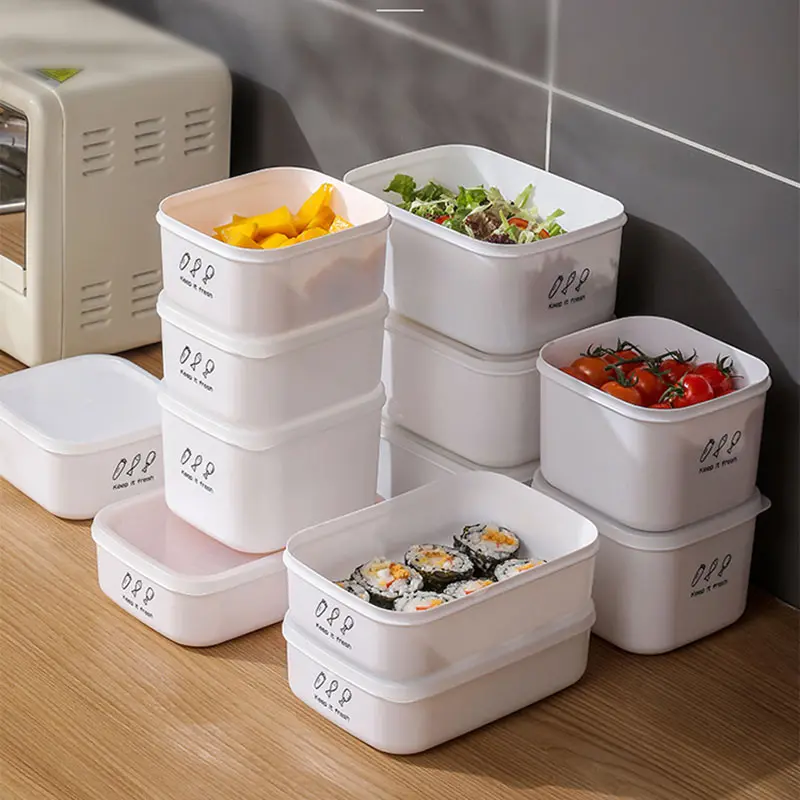 Производитель, оптовая продажа, прозрачный пластиковый ящик для хранения для микроволнового холодильника, органайзер, воздухонепроницаемая емкость для пищевых продуктов
