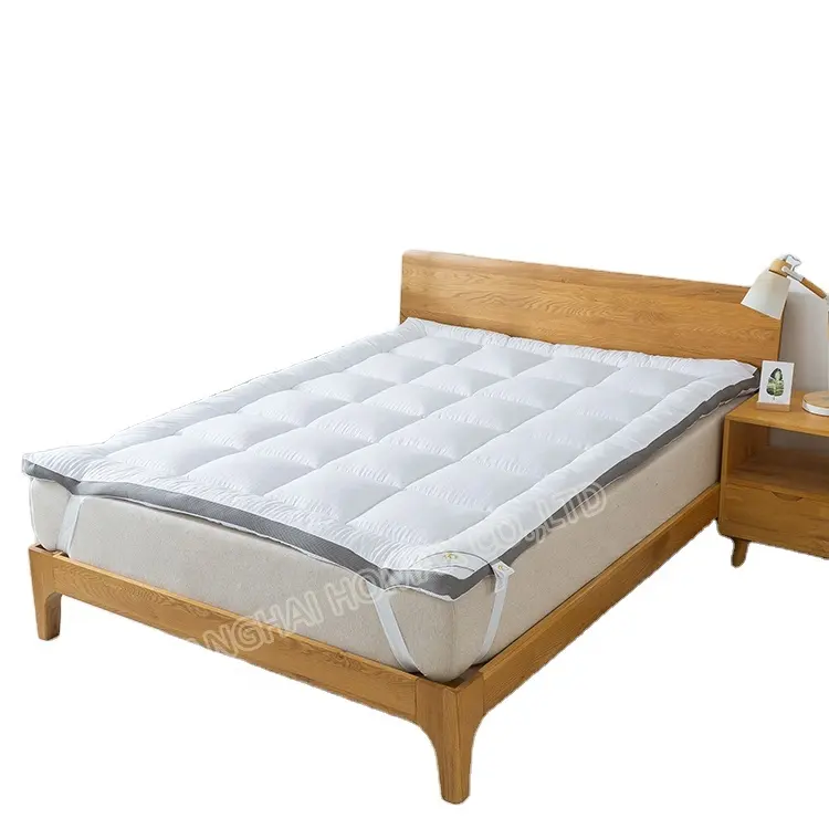 Толстый стеганый массажный матрас с 3D тиснением, коврик для двухспальной кровати, мягкий Топпер из микрофибры