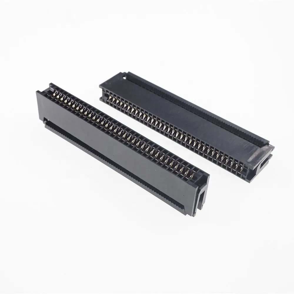 IDC Type Card Edge Slot 2.54 mm Pitch 64 Position Socket 1.27 mm Ribbon Cable Connector Board Gold finger Receptacle HIF5D