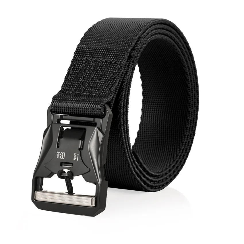 Wholesale Amazon Men Braided Fabric Woven Belts military tactical buckle belts nylon material police belts