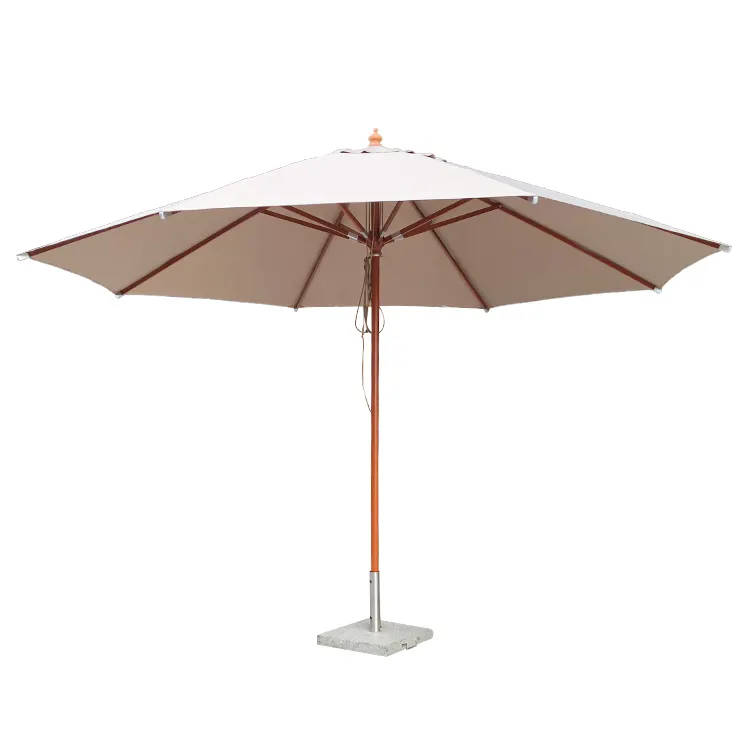 Goodluck оптовая продажа Высокое качество Открытый Кофейня 4x4 м большой деревянный зонтик садовый зонт