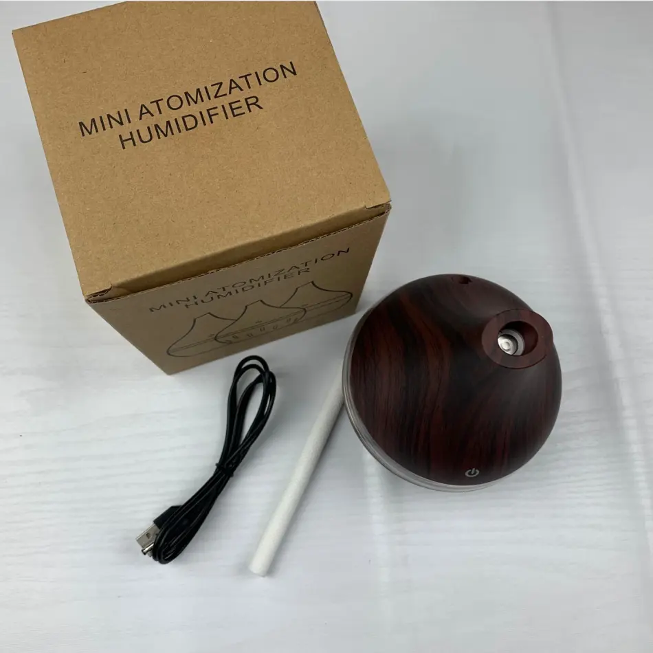 300ML USB Humidifier Electric Wood Grain Ultrasonic Air Diffuser