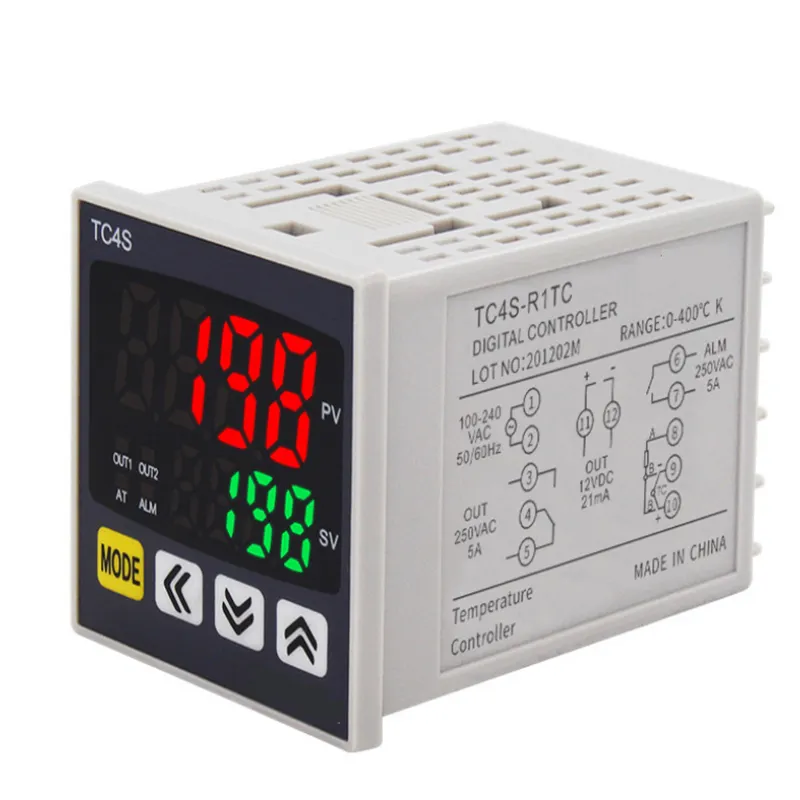 Цифровой промышленный регулятор температуры 220 В 48*48 PID термостат TC4S 100-240VAC реле и выход SSR