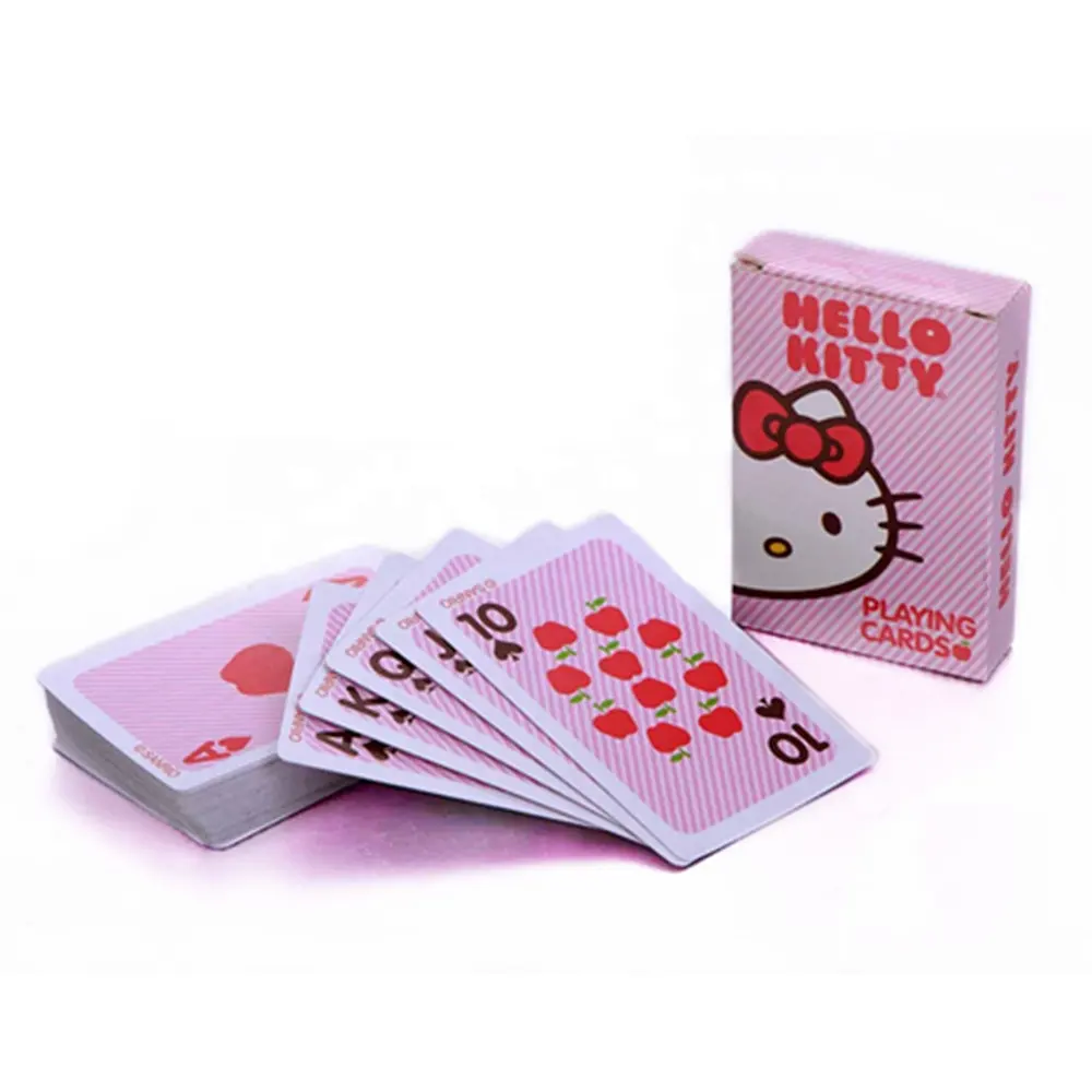 Бумажная пластиковая рекламная покерная карта с пользовательским логотипом игральные карты
