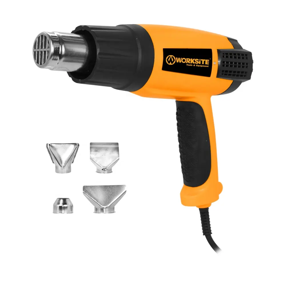 WORKSITE Industrial Heat Gun Machine Hot Air Shrink Gun Dryer 2100W Power Electric Welding Soldering Heat Gun with 4 Nozzles