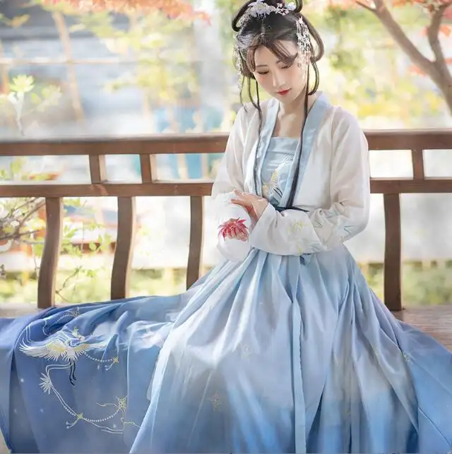 Ecowalson Hanfu Женский Фиолетовый Топ китайское элегантное традиционное платье Тан танцевальный сказочный костюм женская одежда принцессы