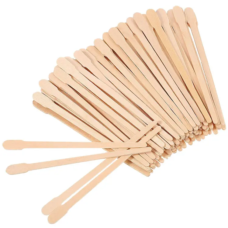 Small Wax Spatulas Wooden Waxing Applicator Sticks for Eyebrows   Face Hair Removal Sticks