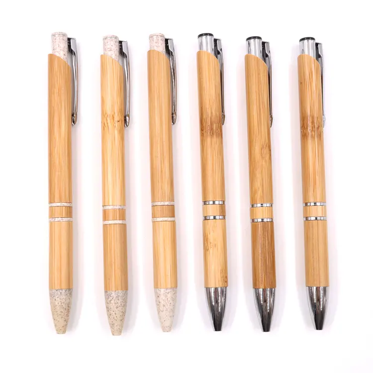 free sample cheap price bamboo kawaii stationery ballpen cute metal ball pen pens