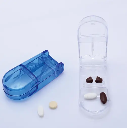 Medicine Pill Cutting Plastic Tablet Box