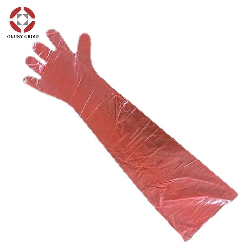 guantes de examen desechables instrumental Veterinario Sarung Tangan Murah plastic gloves disposable orange
