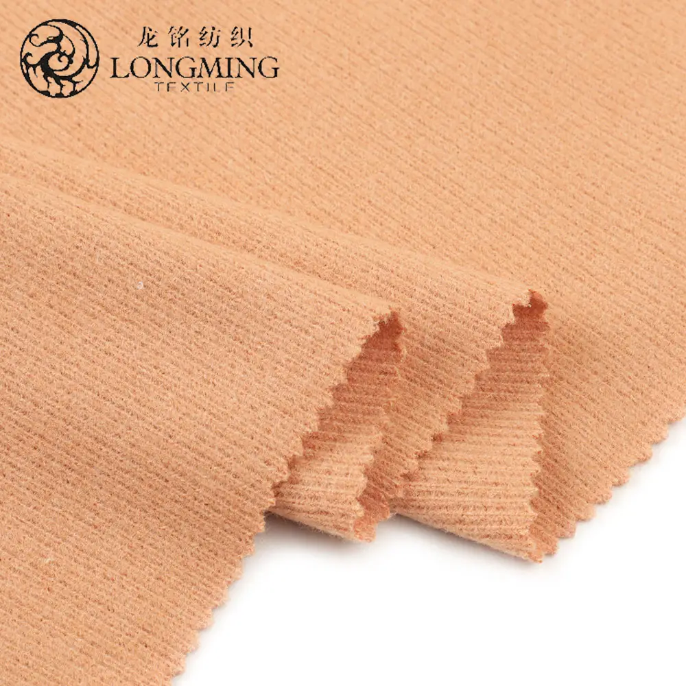 Popular textiles custom heavy weight rib and comfortable polyester fabric for overcoat