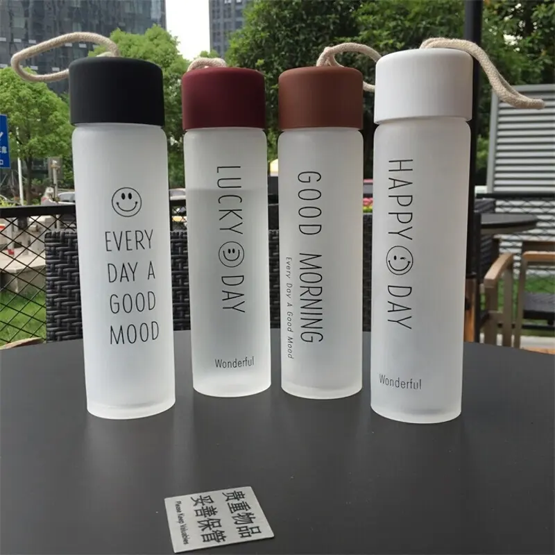 Smoon 2018 clear glass water bottle, water bottle logo,plastic or glass