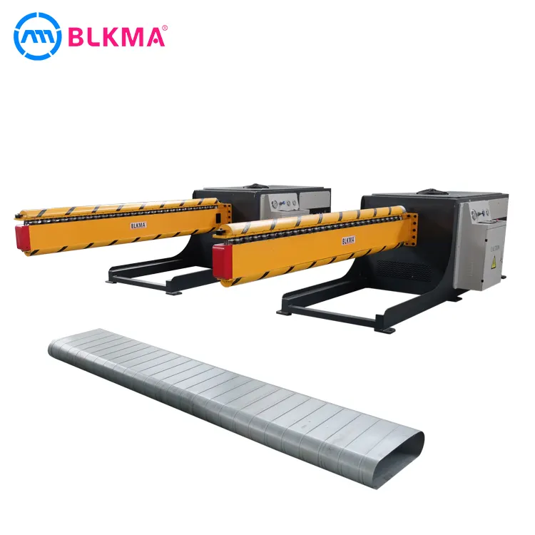 flat oval hvac air ventilation spiral duct manufacturing machine from BLKMA factory