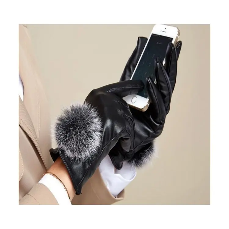 2021 PU Touch Screen Glove Winter Women For Driver Used