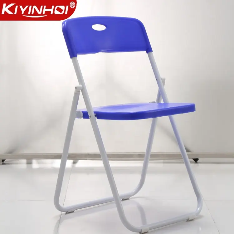 Folding Meeting Guest Waiting Visitors Office Furniture Training Chair Outdoor Garden PP Plastic Chair Metal Foot Backrest