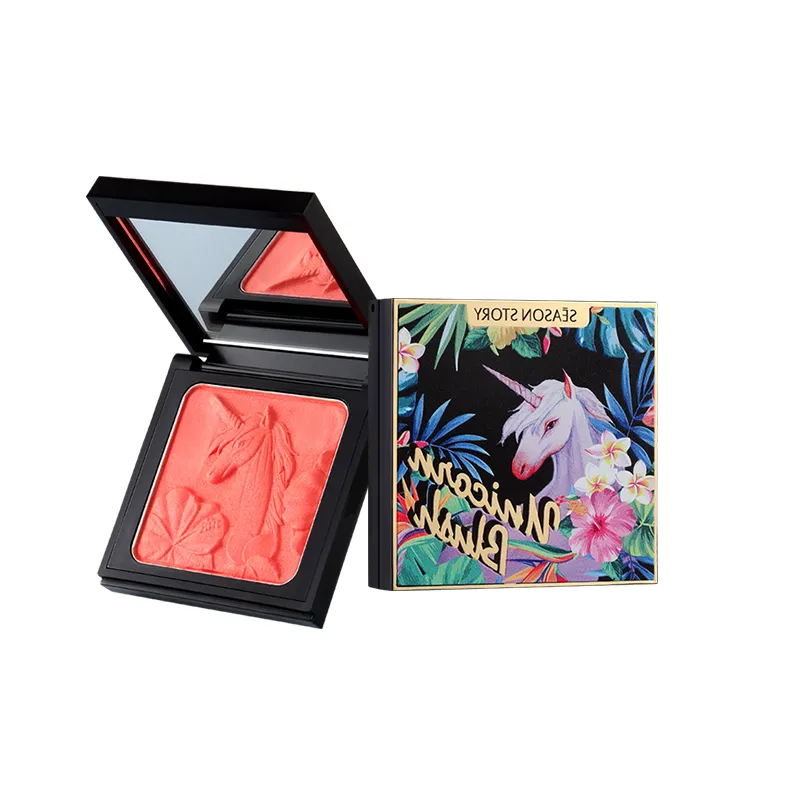 SEASON STORY -- DUJIAOSHOU THREE-DIMENSIONAL CONTOURING BLUSH HIGHLIGHTER CONTOUR BRONZER PALETTE VEGAN FACE MAKE UP BLUSH