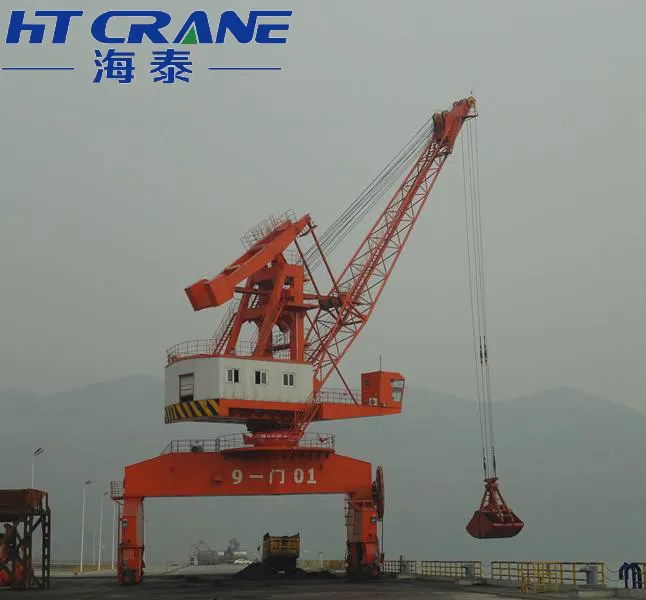 Mobile harbour jib crane single beam portal crane