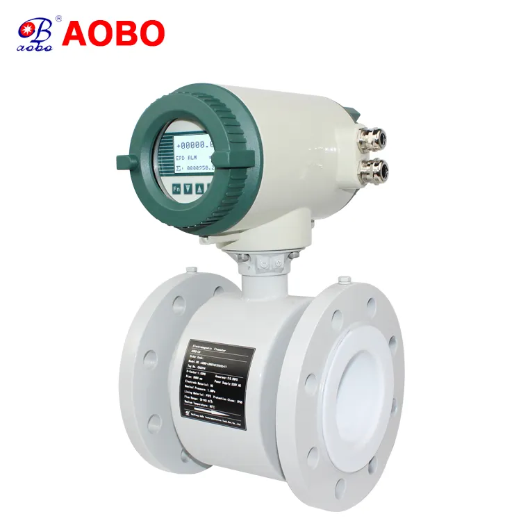 AOBO China Electromagnetic Flowmeter Digital Dn 50 Electromagnetic Flowmeter With Rs 485 1 Inch Cable