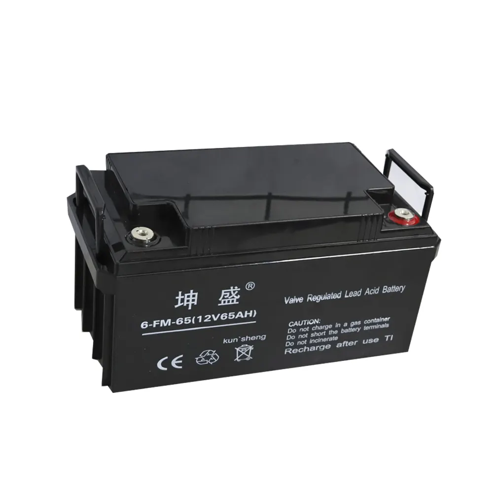 Long life free maintenance Deep Cycle agm battery 12v 65ah flooded lead acid batteries