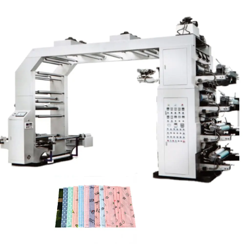 Автоматическая высокоскоростная 8 видов цветов флексографская печатная машина