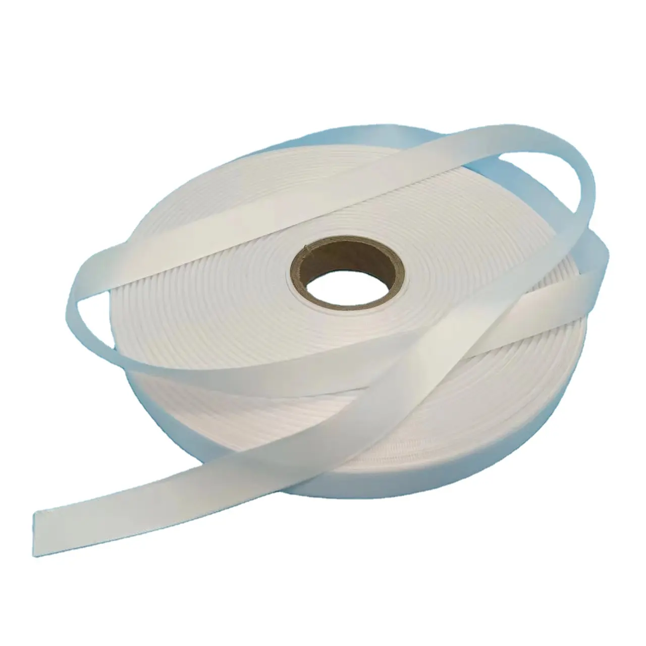 Пользовательский переработанный белый односторонний тканый полиэфирный атласный ленточный уход этикетка для рулонов ленты с принтом