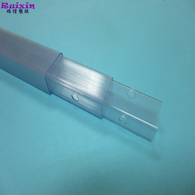 Clear Square PVC Hard Pipe Retangule