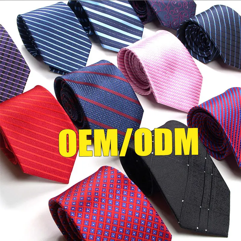 Cheap China Striped Slim 100% silk Necktie Custom Italian Luxury Men Silk NECK Ties with Logo