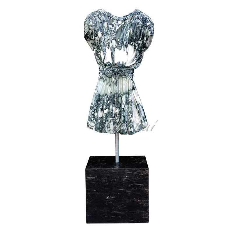 Ручная резьба полированные каменные статуи домашний декор абстрактная Художественная Скульптура мраморные статуи одежды