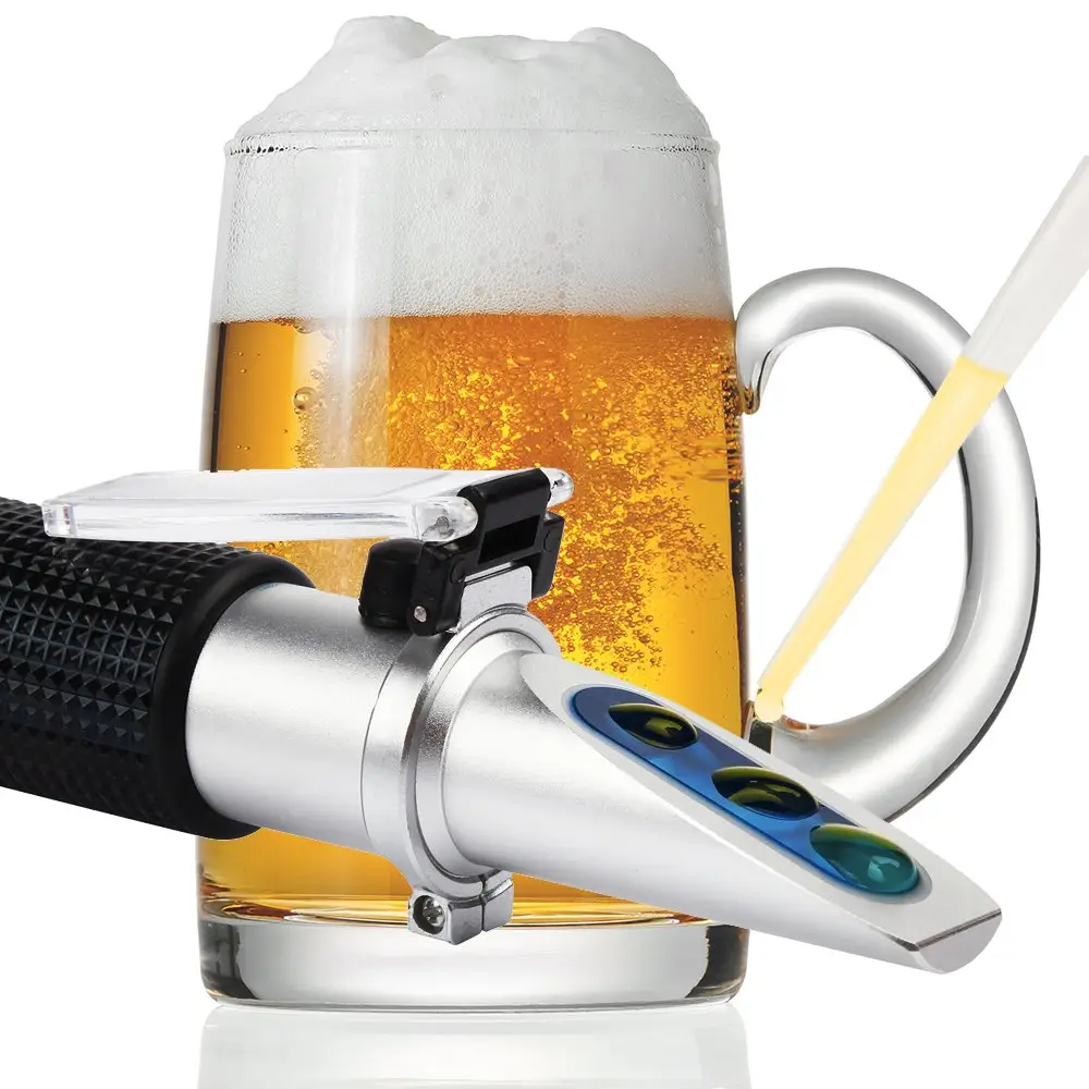 Горячая salebrix рефрактометр для пивного сусла по оптовым ценам автоматической температурной компенсацией 0-32% заменяет для домашнего пивоварения Ареометр
