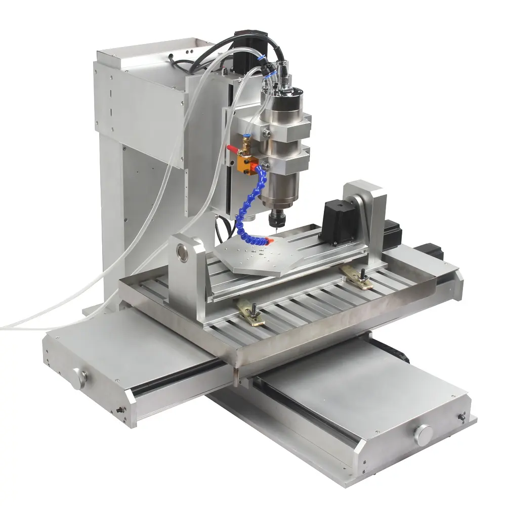 USB Connection Latest mini CNC 5 axis HY- 6040 2.2KW Water cooling Spindle Engraving router for Wood Aluminum Brass etc.