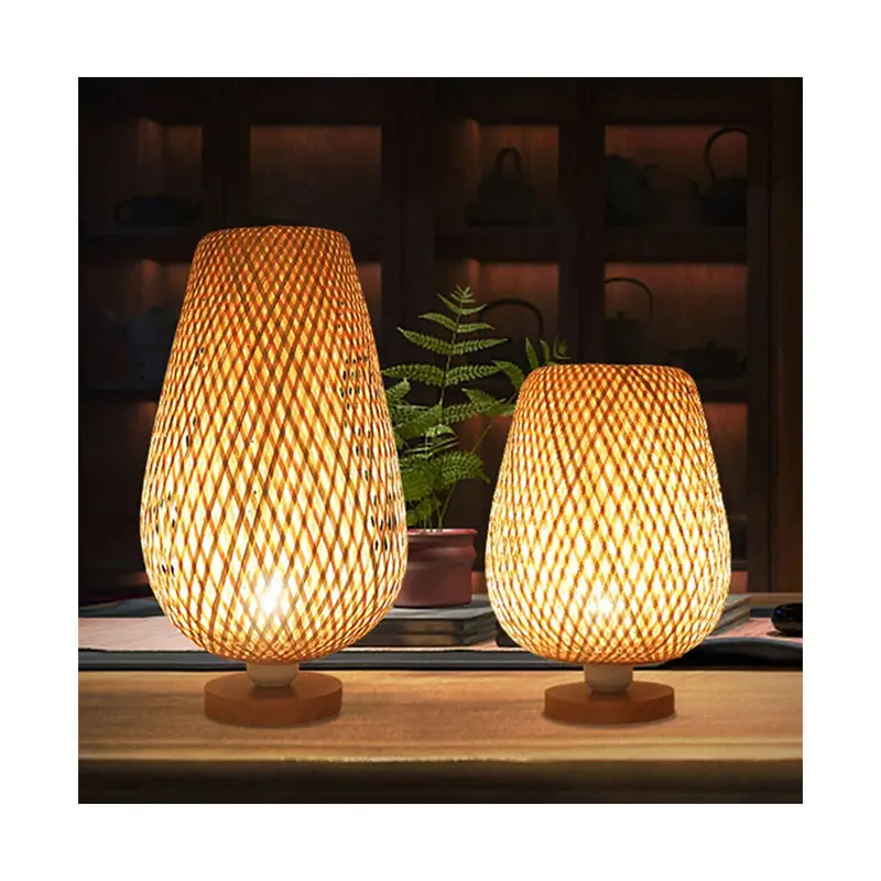 Деревянные бамбуковые люстры из ротанга, плетеная лампа, Плетеный светильник