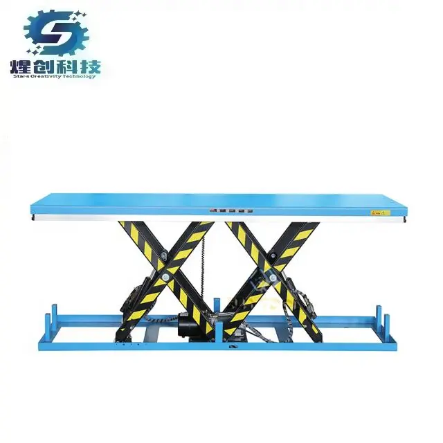 Rated Load 2000-8000kg Heavy Duty Electric Hydraulic Double Scissors Lift Table Platform