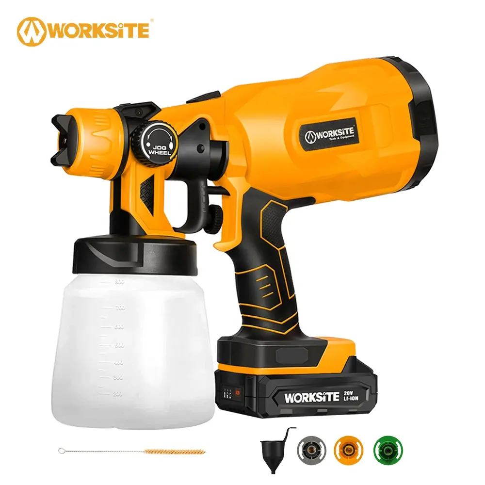 WORKSITE Customized Cordless Paint Sprayer Professional Airless Water Garden Texture Painting Ceiling 20V Battery Spray Gun