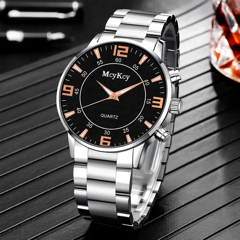 Оптовая продажа, роскошные дизайнерские кварцевые часы для мужчин, модные деловые наручные часы, спортивные мужские часы из нержавеющей стали