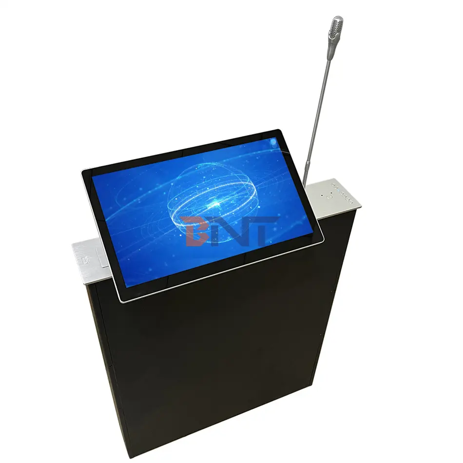 Безбумажная Конференц-система по заводской цене, ультратонкий ЖК-монитор, подъемник, выдвижной экран, стол, скрытый моторизованный подъемник