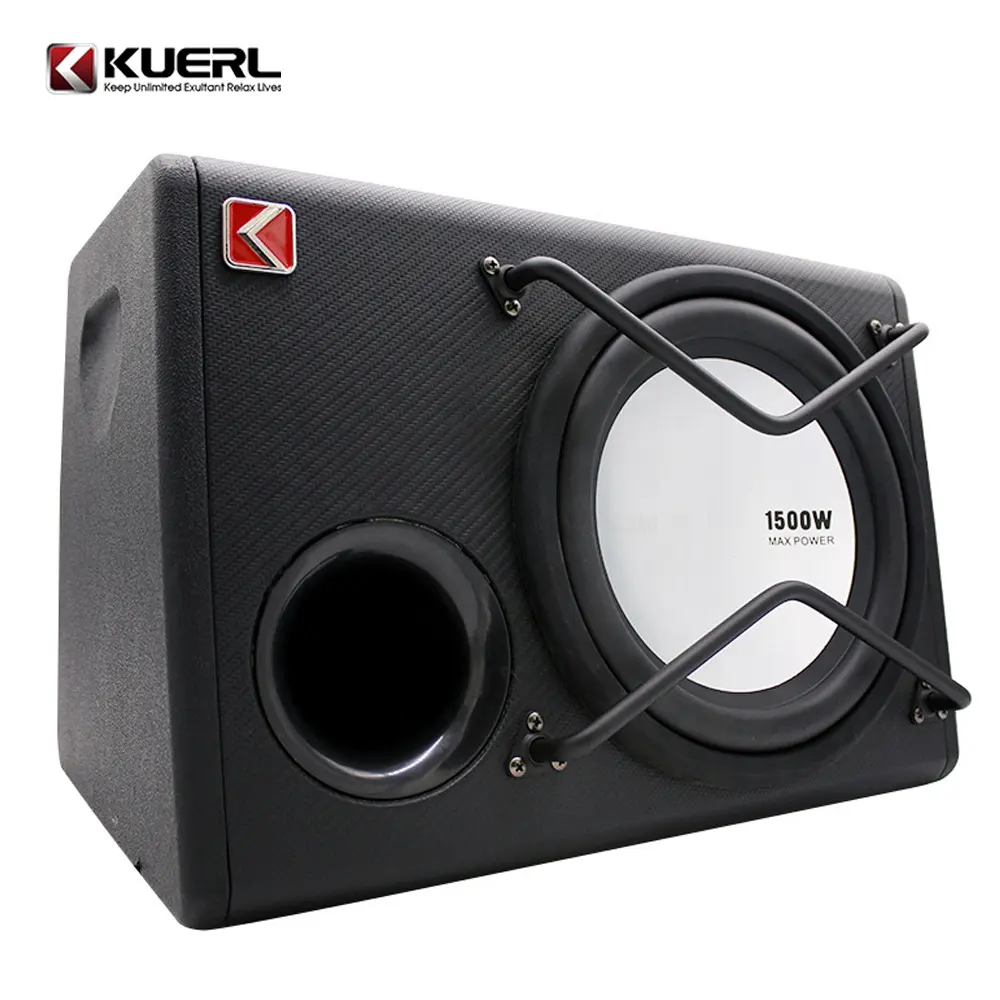 10 inch trapezoid speaker subwoofer with amplifier active car subwoofer enclosure