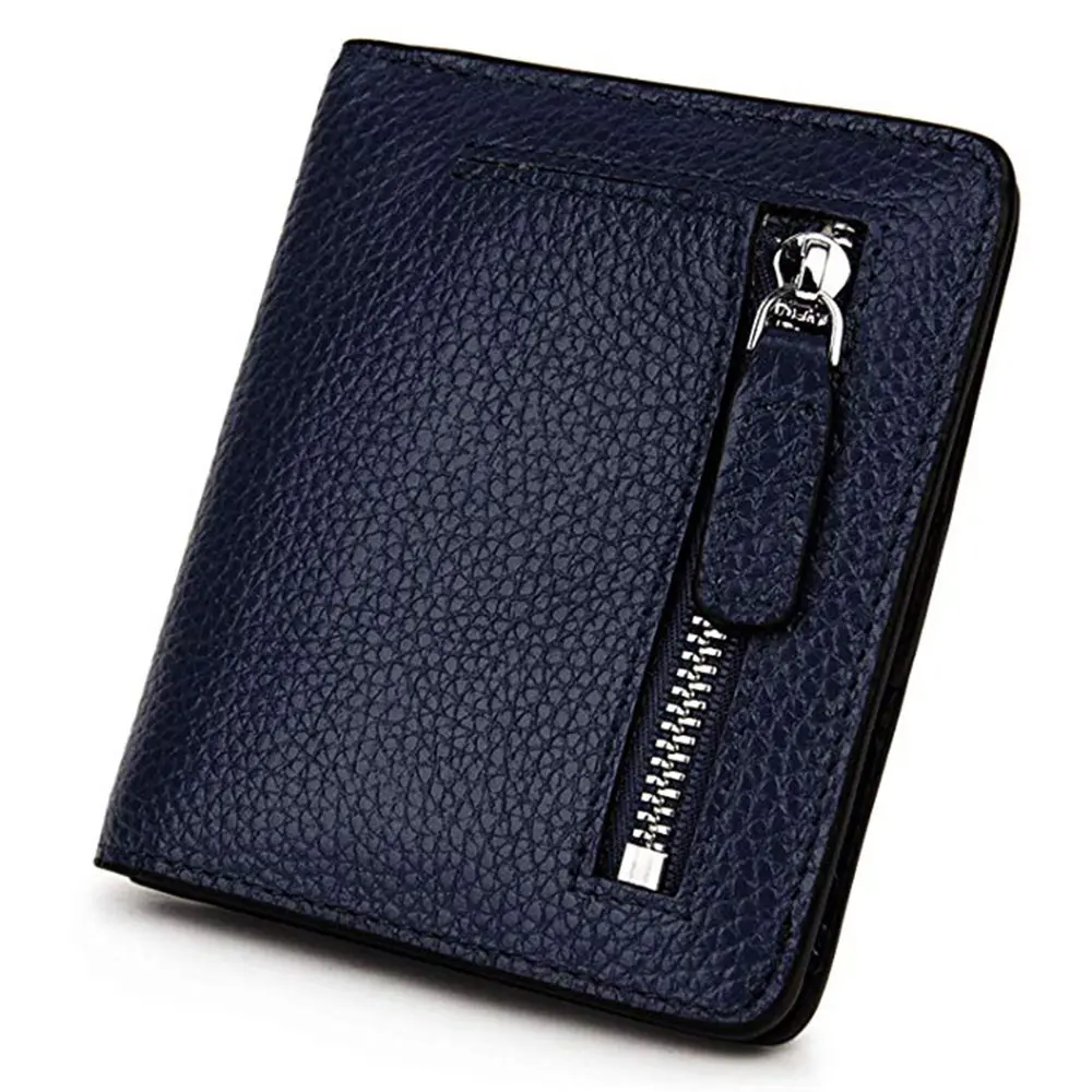 Custom women Genuine Leather Wallet  Slim Money Credit Card Holder Purse Wallet For Man Leather