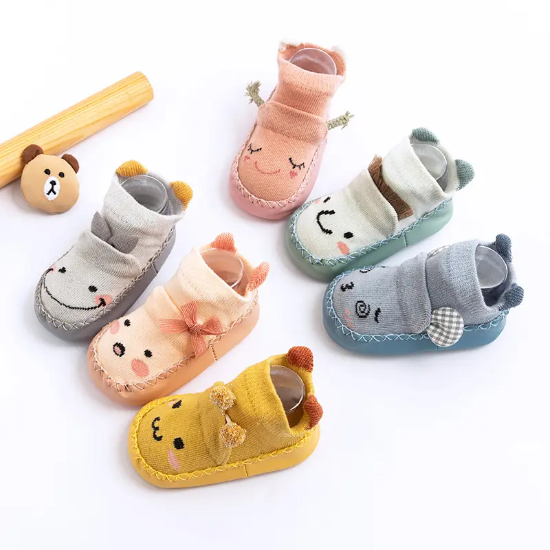 Новый стиль милые детские носки ботинки для девочек и мальчиков домашняя обувь удобная дышащая прогулочная Нескользящая детская повседневная обувь
